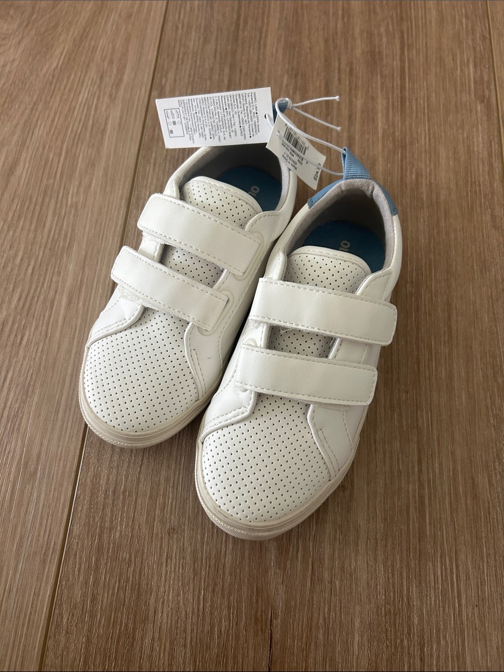 Kids White Velcro Sneakers